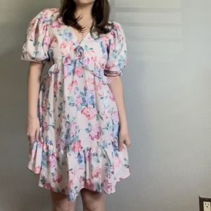 Asos Pastel Floral Babydoll Dress
